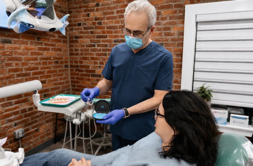 adult invisalign consultation dentist demonstration