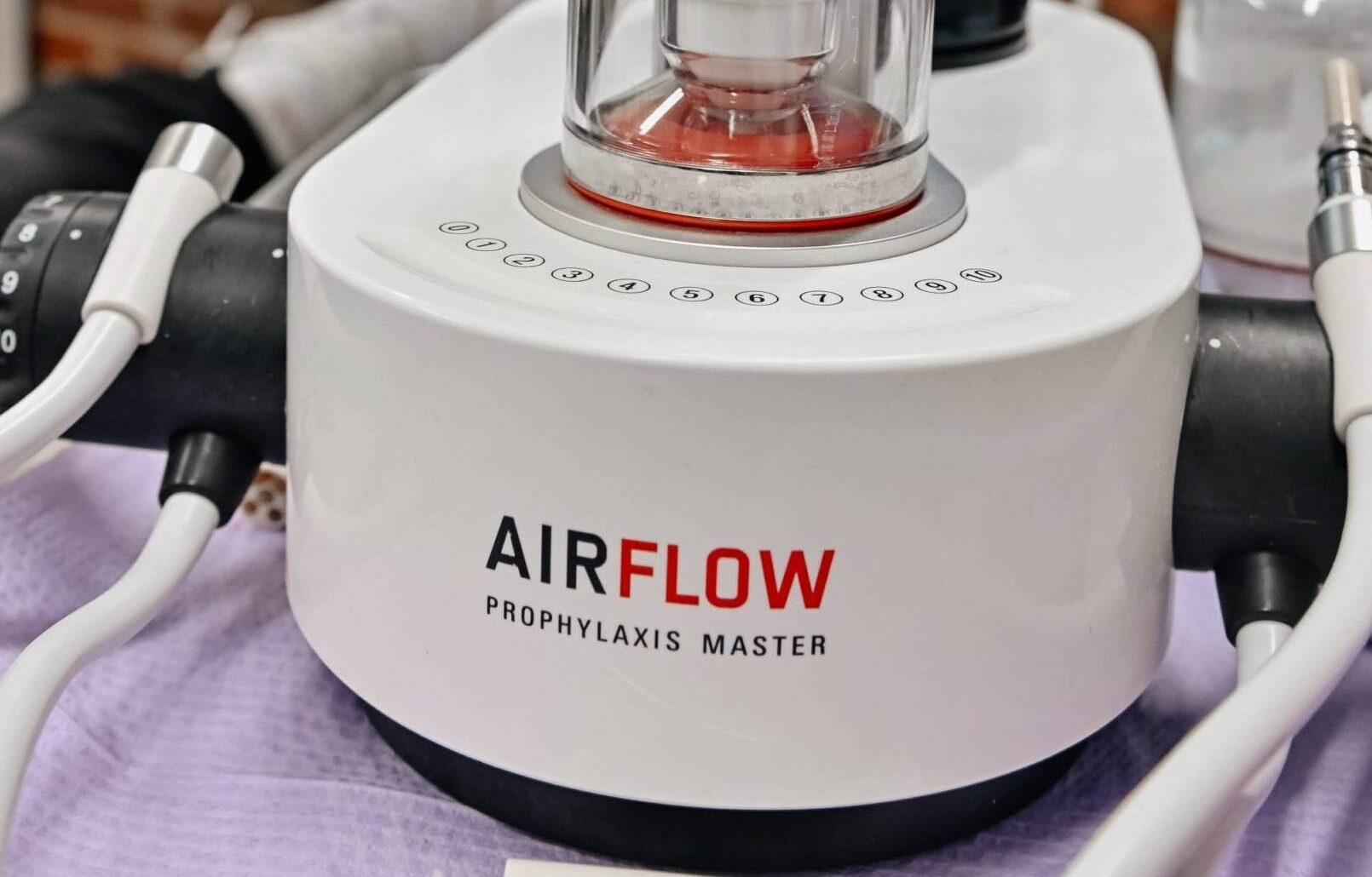 AirFlow Prophylaxis Master used for advanced AirFlow teeth cleaning at A Plus Dentistry in Brookline, MA.